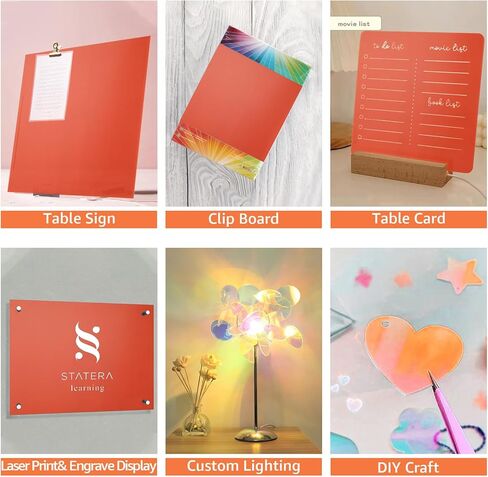 JMIATRY 5 حزمة 12 × 12 بوصة ورقة أكريليك برتقالية 1/8 سميكة برتقالية غير شفافة ورقة أكريليك صفائح بلاستيكية أكريليك شبكي ورقة 3 مم سمك لوحة أكريليك برتقالية للعلامات والإضاءة والحرف اليدوية in Kuwait