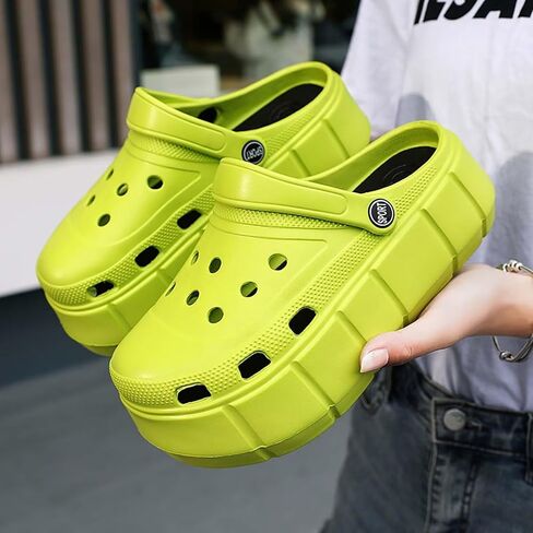 Garden Clogs for Women Platform Lightweight Slip-On Beach Slippers Slide Sandals Soft Cushion Waterproof Non-Slip for Summer Outdoor Heel Height 2.0 Inches in Kuwait