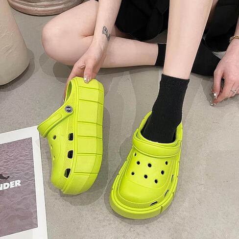 Garden Clogs for Women Platform Lightweight Slip-On Beach Slippers Slide Sandals Soft Cushion Waterproof Non-Slip for Summer Outdoor Heel Height 2.0 Inches in Kuwait