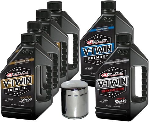 مجموعة تغيير زيت المحرك الكاملة MaximaHiflofiltro VTTOCK26 لمزيج V-Twin الاصطناعي Harley Davidson Evolution، 6 كوارت in Saudi Arabia