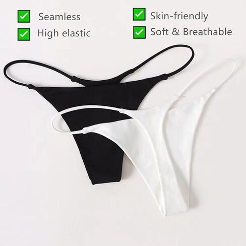 UUONLY G String Thongs for Women Low Rise G-String Panties Sexy Underwear for Women 9 Packs T Back String Underpants Thong in Saudi Arabia