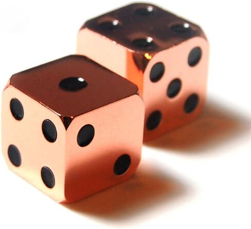 2Pcs D6 16mm Metal Alloy Custom & Unique Dice - Highly Polished Premium Edition (Silver Body/Deep Blue pips) in Saudi Arabia