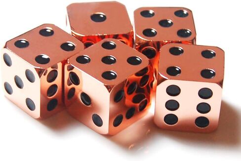2Pcs D6 16mm Metal Alloy Custom & Unique Dice - Highly Polished Premium Edition (Silver Body/Deep Blue pips) in Saudi Arabia