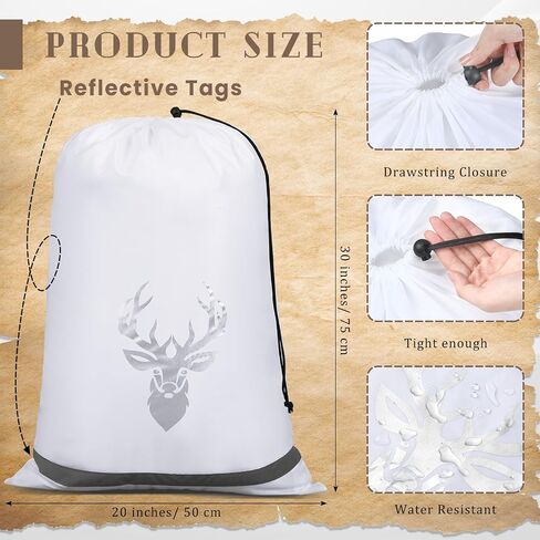 10 Pcs Game Bags for Hunting Reusable Lightweight Waterproof Heavy Duty Wild Game Meat Bags with Reflective Tags Durable Washable Backcountry Big Hunting Bags for Elk Caribou Deer Moose in Saudi Arabia