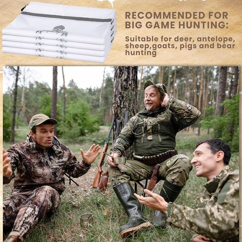 10 Pcs Game Bags for Hunting Reusable Lightweight Waterproof Heavy Duty Wild Game Meat Bags with Reflective Tags Durable Washable Backcountry Big Hunting Bags for Elk Caribou Deer Moose in Saudi Arabia