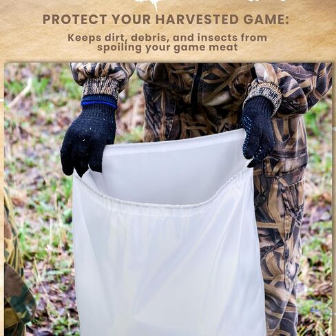 10 Pcs Game Bags for Hunting Reusable Lightweight Waterproof Heavy Duty Wild Game Meat Bags with Reflective Tags Durable Washable Backcountry Big Hunting Bags for Elk Caribou Deer Moose in Saudi Arabia