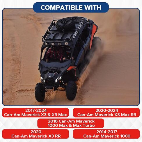 ELITEWILL Maverick X3 Fender Flares واقيات الطين الممتدة وملحقات حاجز HMW شبه المرنة مناسبة لـ Can-Am X3 / X3 Max Ds Turbo R RR 2017-2024 استبدال OEM #715002973 in Kuwait