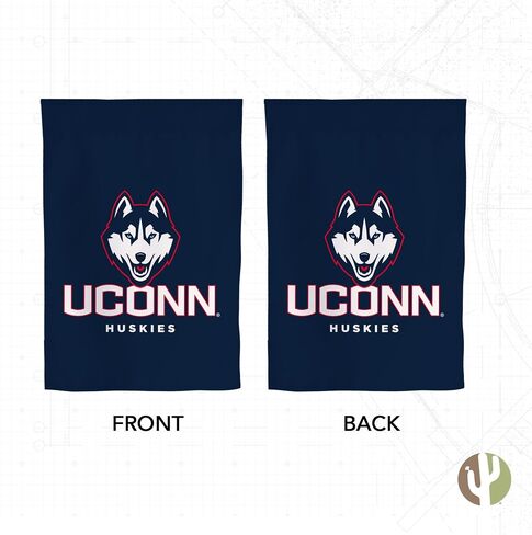 لافتة علم حديقة صبار الصحراء بجامعة كونيتيكت UConn Huskies 100% بوليستر (تصميم D) in Saudi Arabia