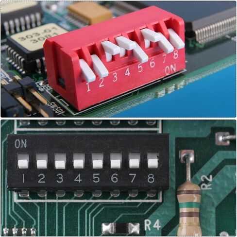 5 قطع من Uxcell مفتاح DIP أسود أفقي 1-2 موضع 2.54 مم للوحة توصيل الدوائر PCB in Saudi Arabia