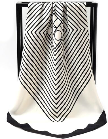 Square Scarves for Women Lightweight Large Satin Hair Scarf for Sleeping Silky Modal Hijab Bandana Neckerchief, 35"*35" in Saudi Arabia