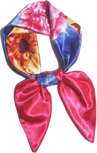 Square Scarves for Women Lightweight Large Satin Hair Scarf for Sleeping Silky Modal Hijab Bandana Neckerchief, 35"*35" in Saudi Arabia