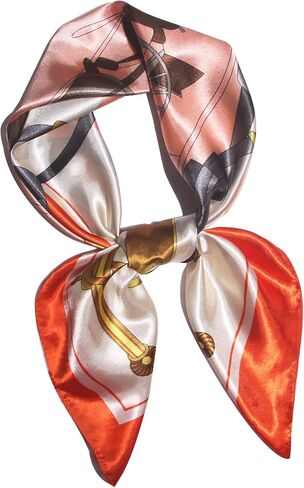 أوشحة مربعة للنساء وشاح شعر ساتان كبير وخفيف الوزن للنوم حريري منديل حجاب باندانا، 35 بوصة × 35 بوصة in Kuwait