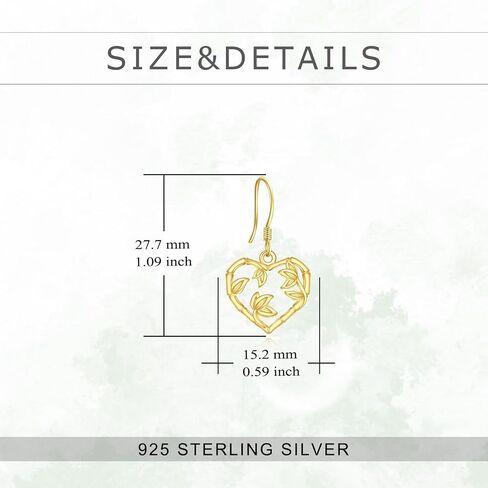 Leaf Hoop Earrings Sterling Silver Small Huggies Leaves Jewelry for Women Girls, 16mm in Saudi Arabia