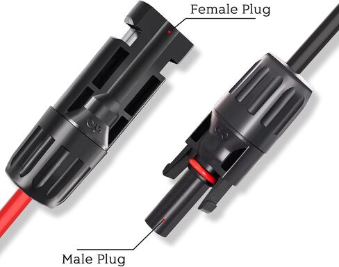 Goupchn Solar Panel Connector to DC 8mm Adapter Extension Cable 16 AWG with DC 5.5mmx2.5mm Adapter for GZ Portable Backup Power Station, Solar Generators 6.23ft in Saudi Arabia
