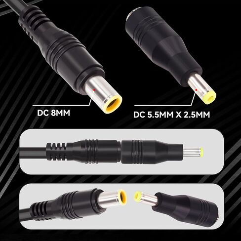 Goupchn Solar Panel Connector to DC 8mm Adapter Extension Cable 16 AWG with DC 5.5mmx2.5mm Adapter for GZ Portable Backup Power Station, Solar Generators 6.23ft in Saudi Arabia