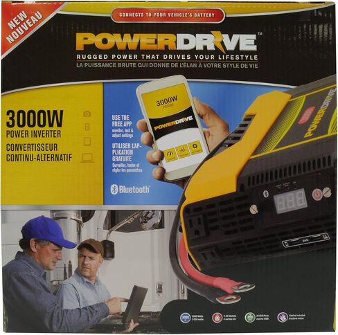 يتميز محول الطاقة PowerDrive PD3000 بقدرة 3000 واط بتقنية Bluetooth(R) اللاسلكية in Kuwait