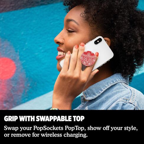 PopSockets PopGrip - Expanding Stand and Grip with Swappable Top - Red Bandana in Saudi Arabia