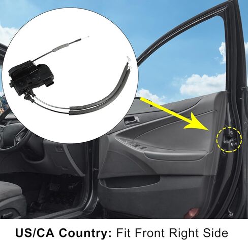 X AUTOHAUX 81320-3S020 Front Right Passenger Side Door Lock Latch Actuator Assembly for Hyundai Sonata Hybrid Sedan 2011 2012 2013 2014 2015 2.0L 2.4L L4 Engine 813203S020 in Saudi Arabia