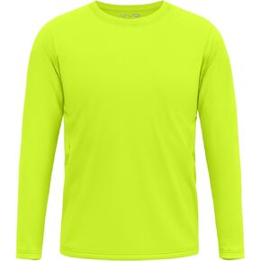 Youth Neon Shirts Dry Fit Long Sleeve Athletic T-Shirts Boys Girls UPF 50+ Quick Dry Neon Shirt for Kids 2T to Youth