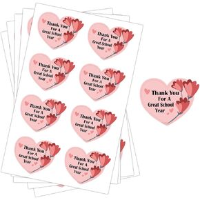 Thanks for a Great School Year 2 Inch Teacher Appreciation Thank You Sticker Labels,Great for Envelope Seals & Gift Bags(Pack-500)
