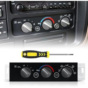 599-007 Climate Control Module w/o Rear Window Defogger- Compatible with Chevy Cadillac & GMC, Escalade, Silverado1500, C1500, C2500, C3500, K1500, K2500 Suburban, Tahoe AC Heater Control Panel