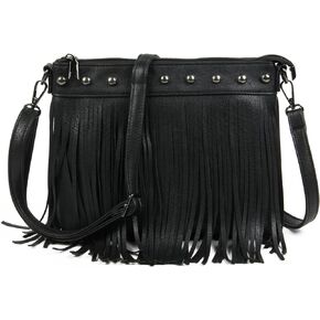 Women Hobo Fringe Crossbody Purse Vintage Small Tassel Shoulder Handbags
