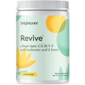 Nutrition Revive Multi Collagen Protein Powder with Vitamin C and Hyaluronic Acid, Non-GMO, Gluten-Free Collagen Powder for Women and Men, Unflavored, 30 Servings
