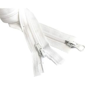 2pcs 36" Jacket Zipper YKK #5 Nylon Coil Two-Way Separating Zipper - Made in USA (Black - 580)