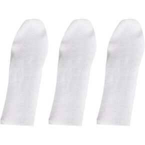 Uonlytech 150pcs Cotton Finger Sleeves Cots Protect Fingertips Hand Skin Cracking Moisture Disposable Finger Cover for Adults White