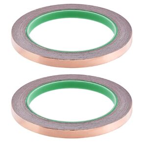 Copper Foil Tape Conductive Adhesive Double Sided, [for EMI Shielding, Stained Glass, Paper Circuits, Grounding] - 5/16"/66ft/2 Roll