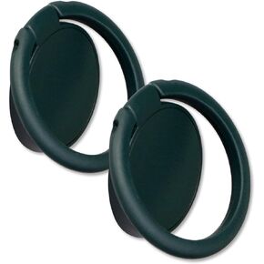 [2 Pack] Matte Finish Round Ultra-Thin Cell Phone Ring Holder Stand,360 Degree Rotation and 180 Degree Adjustable Finger Ring Kickstand with Frosted Metal Phone Grip (Dark Green)