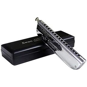Swan 16 hole 64 tone Chromatic Harmonica C Tone Harmonica for Children Beginner Musical Beginner Education Boat shape Harmonica