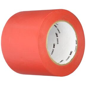 3M - 4-50-3903-YELLOW 3903 Vinyl Duct Tape Roll - 4 in. x 150 ft. Yellow, Moisture, Chemical Resistant, Rubber Adhesive Tape with Embossed Vinyl Backing.
