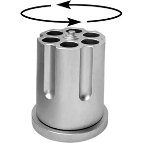 Rotating Revolver Pen Holder, Gun Cylinder Pen Holder, Aluminum Gun Pencil Holder, Non-Slip Desk Pen Holder for Men's Birthday Gifts, Christmas Gift, Father's Day Gift, Office Decoration