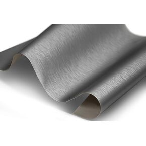 VViViD Anodized Brushed Steel Textured Adhesive Craft Bundle 12" x 60" Vinyl Roll Including 12" x 12" Oracal Transfer Paper (2 items) (Gunmetal Grey)