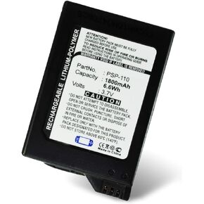 Battery for Fit Model PSP-1000 PSP-1000G1 PSP-1000G1W PSP-1000K PSP-1000KCW PSP-1001 PSP-1006 PSP-1004 Part Number PSP-110 1800mAh / 6.66Wh