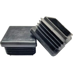 dexierp Protection Force 1-1/2" 38mm (Pack of 6) Square OD Tubing Plastic Insert Plug, Tubing Post End Cap, Chair Glide