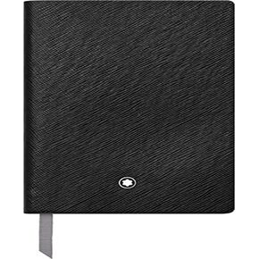 Montblanc Fine Stationery 118036 Notebook Black Leather Cover Lined Pages 14 x 9 cm