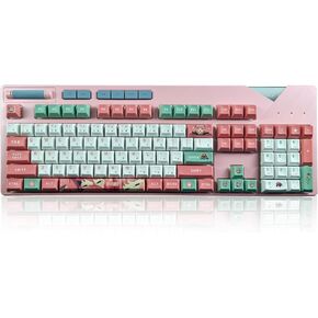 IJKT Keycaps, PBT keycap,KCA Profile for Cherry Mx Gateron Kailh Switches Mechanical Keyboard，Standard ANSI/ISO Layout