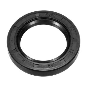 PATIKIL Oil Seal, TC 35mm x 52mm x 8mm Nitrile Rubber Cover Double Lip Spring Loaded Oil Shaft Seal for Bearing Shaft, Black