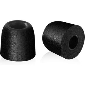 SIMOLIO Wireless TV Headset Replacement Ear Tips, Noise Isolation Memory Foam Earbuds for Under-Chin Headsets, Soft Replacement Earbuds for SIMOLIO Wireless TV Headphones (Black, 5 Pairs, Small Size)