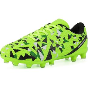 PANDANINJIA Kids Soccer Cleats Girls Boys FG/AG Unisex-Child Athletic Outdoor Football Shoes