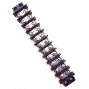 Marine Terminal Block Nickel Plated Brass 12 Gang 0113-10-3640-12 Dinkle 10 to 18 AWG Gauge 35A 600V