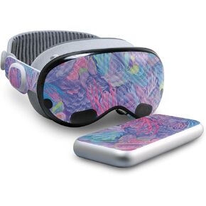 Carbon Fiber VR Skin Compatible with Apple Vision Pro - Dreamy Reef - Premium 3M Vinyl Protective Wrap Decal Cover - Easy to Apply | Crafted in The USA by MightySkins