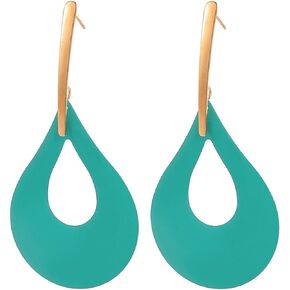 FUTIMELY Hollowed Water Droplet Drop Earings for Women Teen Girls,Boho Beach Colorful Petals Dangle Earrings Personalized Preppy Fashion Jewelry