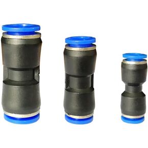 Air Tool Fittings, 30 Pcs Straight Push Connectors Tube Quick Connect Fittings Quick Release Pneumatic Connectors Air Line Fittings for 1/4 5/16 3/8 Tube