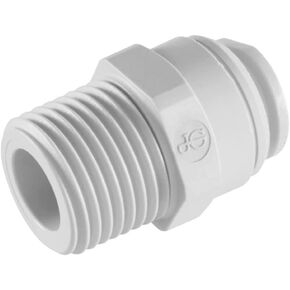 IPW Industries Inc-John Guest - Polypropylene Male Connector Quick Connect Fitting 3/8" OD / 3/8" NPT/Single - PP011223W