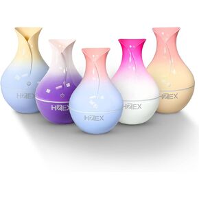 Spiral Essential Oil Diffuser with 7 Color Changing Lights and 5V USB Cable for Home Office, 130ml Mist Humidifier Silent Aroma Diffusers, Variant Colors (Bubble Gum)