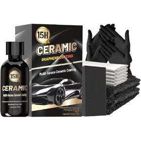 Graphene Ceramic Coating for Cars (70ml) 15H Advanced Graphene Coating for Car Detailing - 10+ Years of Long Lasting Protection -Easy to Use Stronger than Car Wax，Extra-hardness High Gloss