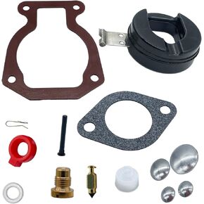 Carb Repair Carburetor Rebuild Kit with Float for Johnson Evinrude 4-15 hp 398453 398452 391305 439072 391937